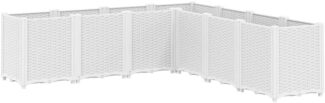 vidaXL Pflanzkübel Weiß 160x160x53 cm PP 367869