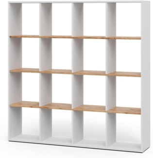 Vicco Raumteiler Weiß/Goldkraft Eiche 138.5x142.5 cm, Karree