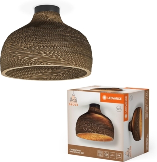 LEDVANCE Decor Kartonhut Decke E27 Braun