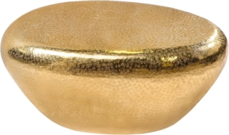 riess-ambiente Couchtisch STONE 75cm gold · Wohnzimmertisch aus Metall (Einzelartikel, 1-St), Kaffeetisch · oval · handmade · Hammerschlag Design · orientalisch