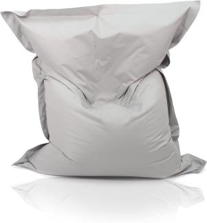 Kinzler S-10137/29 XXL Riesensitzsack, 140x180 cm, neue Styroporkügelchen, Sitzsack Outdoor Indoor, in vielen verschiedenen Farben, mit Innensack, grau