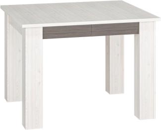 Esstisch "Blanco" Küchentisch 101-181x89cm Pinie weiß grau MDF