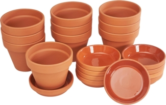 VBS Blumentopf Terrakottatopf mit Untersetzer, 10 Paar