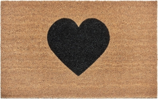 HANSE Home Fußmatte Mix Mats Kokos Heart, Türmatte, rechteckig, Höhe: 15 mm, Kokos, Schmutzfangmatte, Outdoor, Rutschfest, Innen, Kokosmatte, Flur