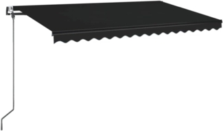 vidaXL Markise Automatisch Einziehbar 400x350 cm Anthrazit 3069189