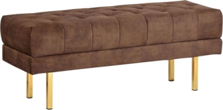 Bank ROSEVILLE Dunkelbraun Samtstoff