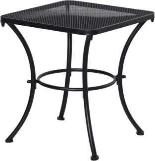 Outsunny Garten Couchtisch, Beistelltisch, Kaffeetisch, Metall, Schwarz, Terrasse, 45 x 45 x 50 cm