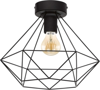Eglo 43004 Deckenleuchte TARBES E27 1X40W Stahl schwarz Ø32,5cm H:27,5cm dimmbar