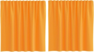 vidaXL Voile Vorhänge mit Schlaufen 2 Stk. Orange 140x140 cm 4102281