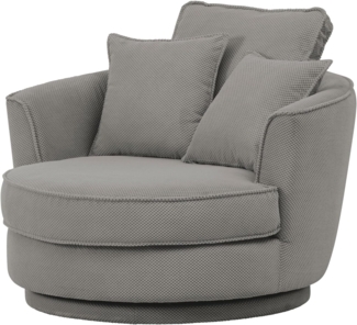 Sessel drehbar Comfy braun Webvelours 120 cm