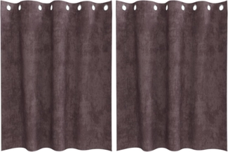 vidaXL Vorhang mit Vorhängen 2 pcs Braun 140x140 cm Samt 4107658