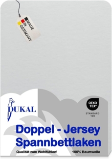 DUKAL Spannbettlaken kochecht, alle Farben waschbar bei 95°C, 100% Baumwolle, Doppel-Jersey, Gummizug: rundum, (1 Stück), 90-100x200 cm, aus hochwertigem Doppel-Jersey, Made in Germany