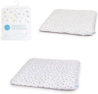 Ceba Baby Bezug für Wickelauflage - 2er Set Wickelauflagenbezüge Überzug für weiche Wickelunterlage in Größe 75x72 cm mit Reißverschluss - Baumwolle Jersey, extra dick - Teddybär + Teddybär