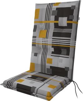 Doppler Sitzauflage "Living" High, quadrat orange, für Hochlehner (119 x 48 x 6 cm)