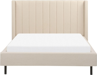Bett mit Lattenrost VILLETTE 140 x 200 cm Bouclé Beige