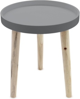 Spetebo Beistelltisch Beistelltisch 30 x 36 cm - grau (Stück, 1-St, Beistelltisch), kleiner Tisch zum Zustellen oder Dekorieren
