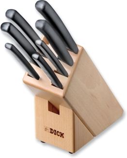 F. DICK Messer-Set F. DICK Holzmesserblock ProDynamic 7-teilig Messerblock Holz Set