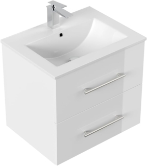 Badmöbel Firenze 60 SoftClose weiss hochglanz : Weiss hochglanz
