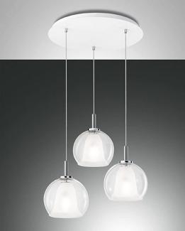 Fabas Luce 3599-47-241 Pendelleuchte Bretagna 3-flammig rund transparent