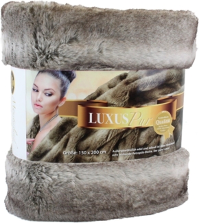 Wohndecke Rentier Felloptik, Gözze, warme Qualität, Kuscheldecke