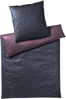 JOOP! 'Cornflower Double' Kissenbezug, Mako-Satin, Midnight Purple, 40x40 cm