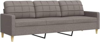 vidaXL 3-Sitzer-Sofa Taupe 210 cm Stoff 4007421