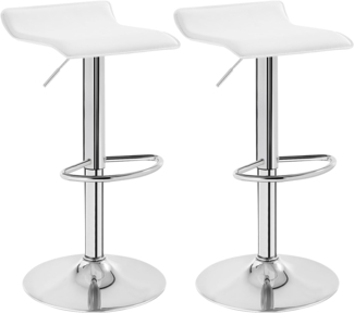 2 x Barhocker Design Barstuhl Lounge Modell Celin weiß