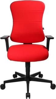 Topstar Art Comfort mit Federkernkissen und inkl. höhenverstellbare Armlehnen, Bürostuhl, Stoff, rot