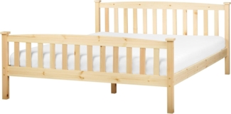 Bett mit Lattenrost GIVERNY 160 x 200 cm Holz Heller Holzfarbton