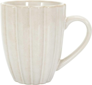 HOME DECO FACTORY, KA0415, Elegant 30cl Mug in beige, Refined Design with Subtle reliefs, Ergonomic and Versatile for All Your Drinks, Perfect for Daily use Size: 30cl, Beige