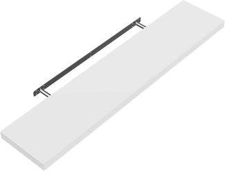 Casaria Wandboard, Weiß Hängeregal mit Halterung 15kg Tragkraft Küche Matt 90cm