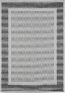 andiamo In- und Outdoor Teppich wetterfest Arizona - Balkon Teppich wasserfest Outdoor-Teppich auch nutzbar als Wohnzimmerteppich oder Küchenteppich Anthrazit 240x340 cm