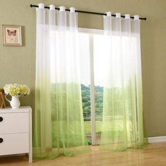 Gardinenbox Gardine, Ösen (2 St), transparent, Voile, Schal Transparent Farbverlauf Voile 204202