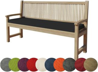 chilly pilley Bankkissen Bankauflage Polsterauflage Reißverschluss mit Schlaufen Kissen für Gartenbank Gartenbankauflage für Gartenmöbel Sitzkissen & Rückenkissen Outdoor (130 x 40 x 5 cm, Schwarz)