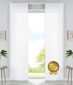 Gardinenbox Schiebegardine (2 St), Paneelwagen, blickdicht, Flächenvorhänge Mikrofaser Blickdicht Matt mit Paneelwagen 85600N2