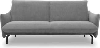 DOMO. collection Sofa Salta, 2-Sitzer Couch mit Schlaffunktion, 200x120 cm Liegefläche, modernes 2er Schlafsofa, Schlafcouch, Gästebett, 230 x 95 x 102 cm (BxTxH), grau