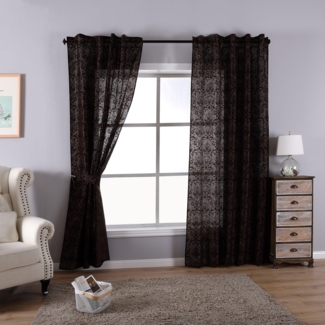 Gardinenbox Vorhang, verdecketeSchlaufen (2 St), blickdicht, Flockfasern, Wildseide Optik blickdicht Flockfasern Deko gemustert 20200-20210