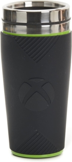 Microsoft Xbox Thermobecher Logo schwarzgrünsilber, Edelstahl, Fassungsvermögen ca. 450 ml.