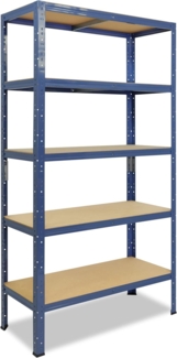 shelfplaza HOME 155 x 70 x 30 cm Schwerlastregal in blau mit 5 Böden und 175 kg Traglast pro Boden