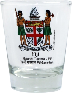 Fiji Coat Of Arms Shot Glass by World By Shotglass