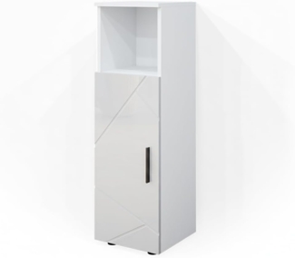 Midischrank Irma Weiß Hochglanz 30 x 95 cm Vicco