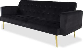 Menzzo Sofa, Schwarz, L191 x P79 x H78 cm