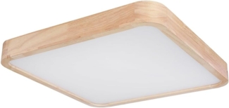 LED Deckenlampe, Holz, weiß opal, dimmbar, CCT 36 W, B 55 cm