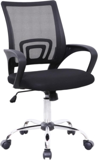 Svita 'Cydney' Schreibtischstuhl, stufenlos höhenverstellbar, 360° drehbar, Polyester schwarz