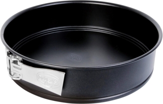 Dr. Oetker Springform Ø 26 cm, Backform mit Flachboden, runde Kuchenform aus Stahl mit Antihaftbeschichtung (Farbe: schwarz), Menge: 1 Stück