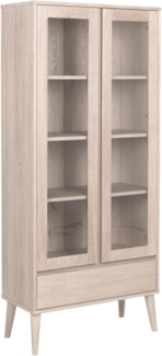 PKline Vitrinenschrank NAILA aus Eiche