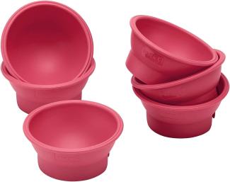 Lurch 83021 FlexiForm Halbkugel Mini 6er Set zum Backen von Kuchen in Form von Köpfen, Bällen, Marienkäfern uvm. aus 100% BPA-freiem Premium-Platin-Silikon cotton candy