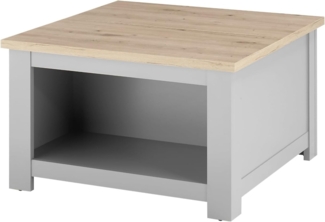 Couchtisch Rideau in grau und Eiche Artisan 83x 83 cm