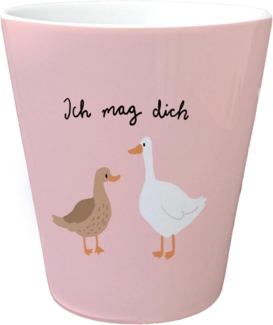 speecheese Blumentopf Gans und Ente Blumentopf mit Spruch Ich mag dich