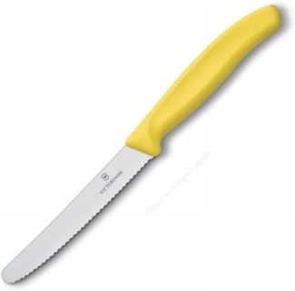 VICTORINOX Gemüsemesser Swiss Classic silber, gelb glänzend, poliert, Klinge: 11,0 cm
